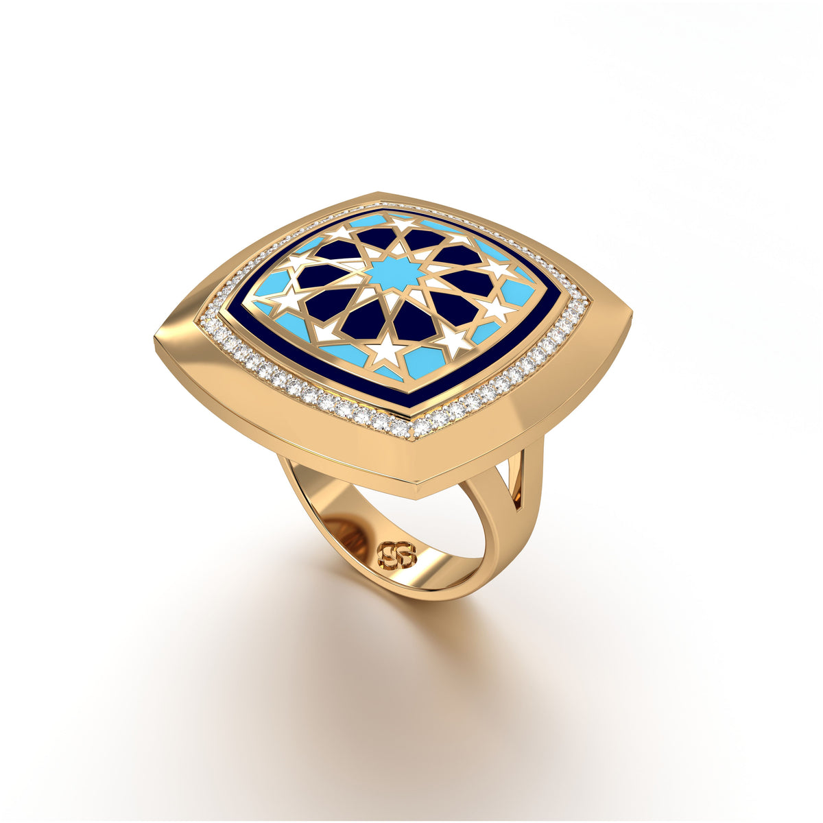 #Pattern & Color_Arabesque Rosette Skyblue