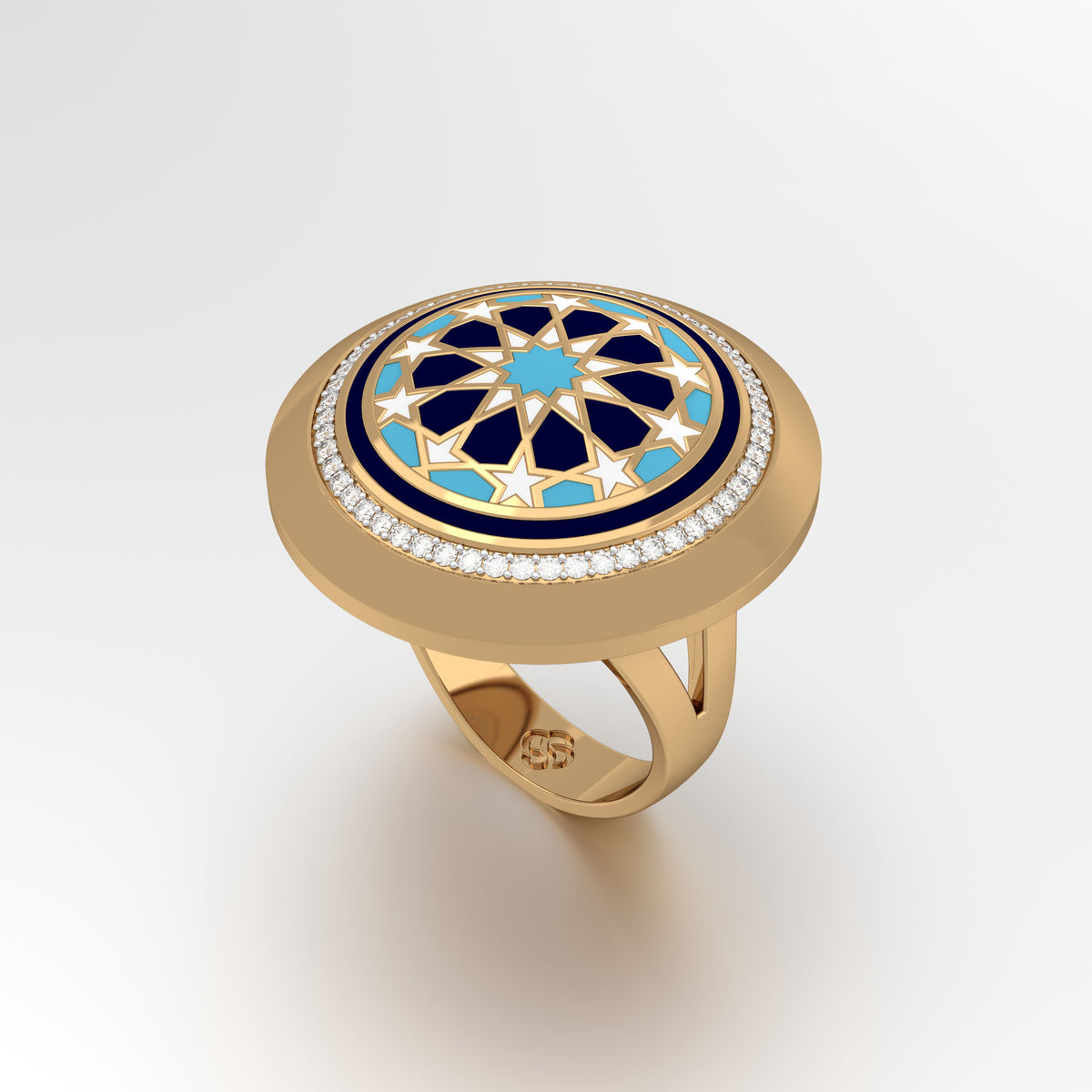 #Pattern & Color_Arabesque Rosette Skyblue