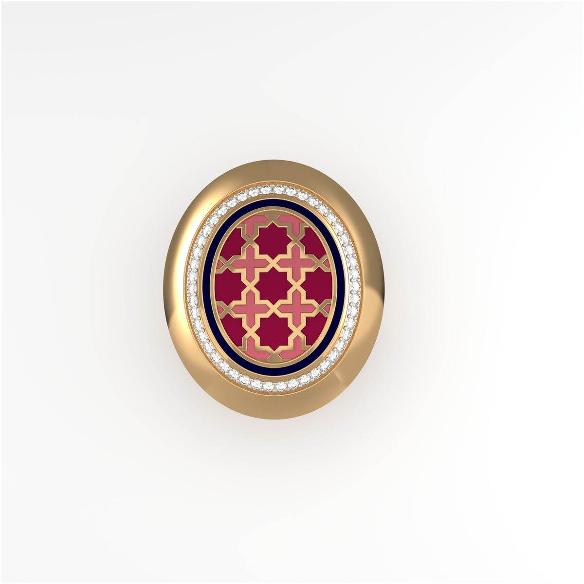 #Pattern & Color_Moroccan Zellij Cardinal Red