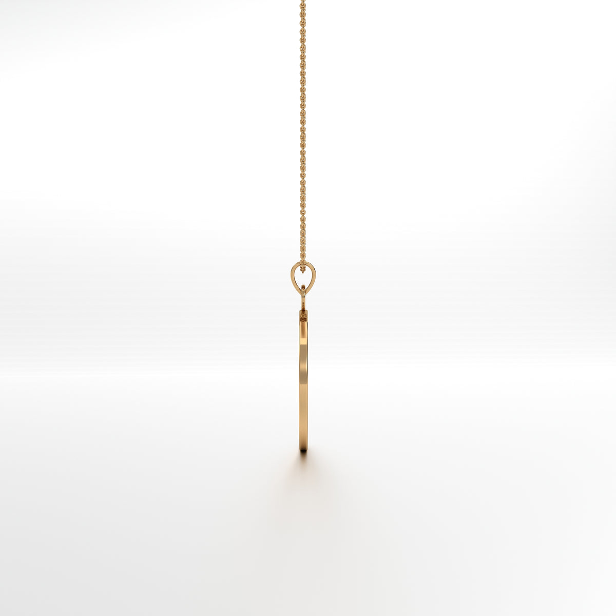 Padma Ganesha - Round Gold Pendant with Diamond Detailing
