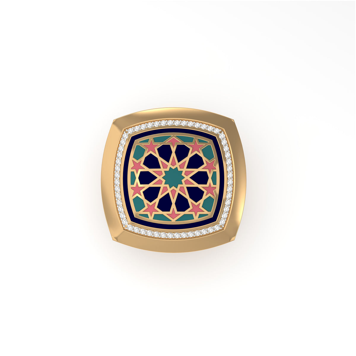 #Pattern & Color_Arabesque Rosette Pastel Turquoise