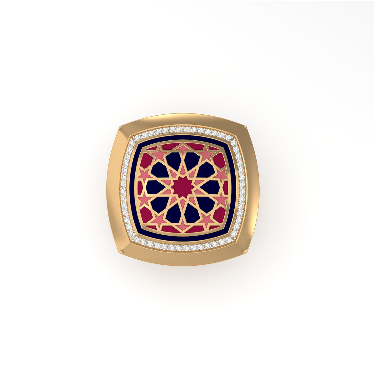 #Pattern & Color_Arabesque Rosette Cardinal Red