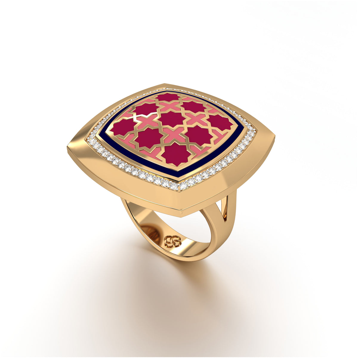 #Pattern & Color_Moroccan Zellij Cardinal Red