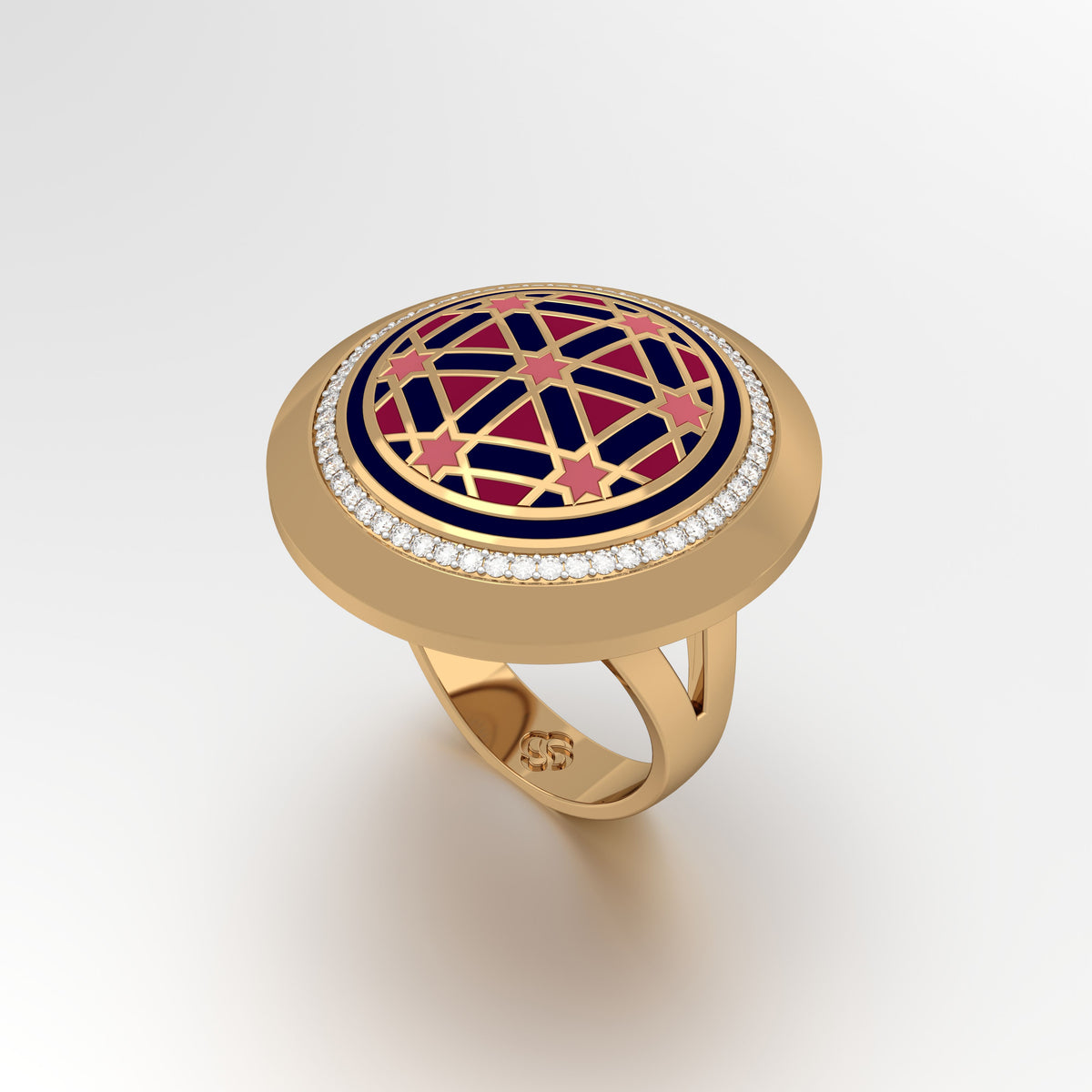 #Pattern & Color_Persian Girih Cardinal Red