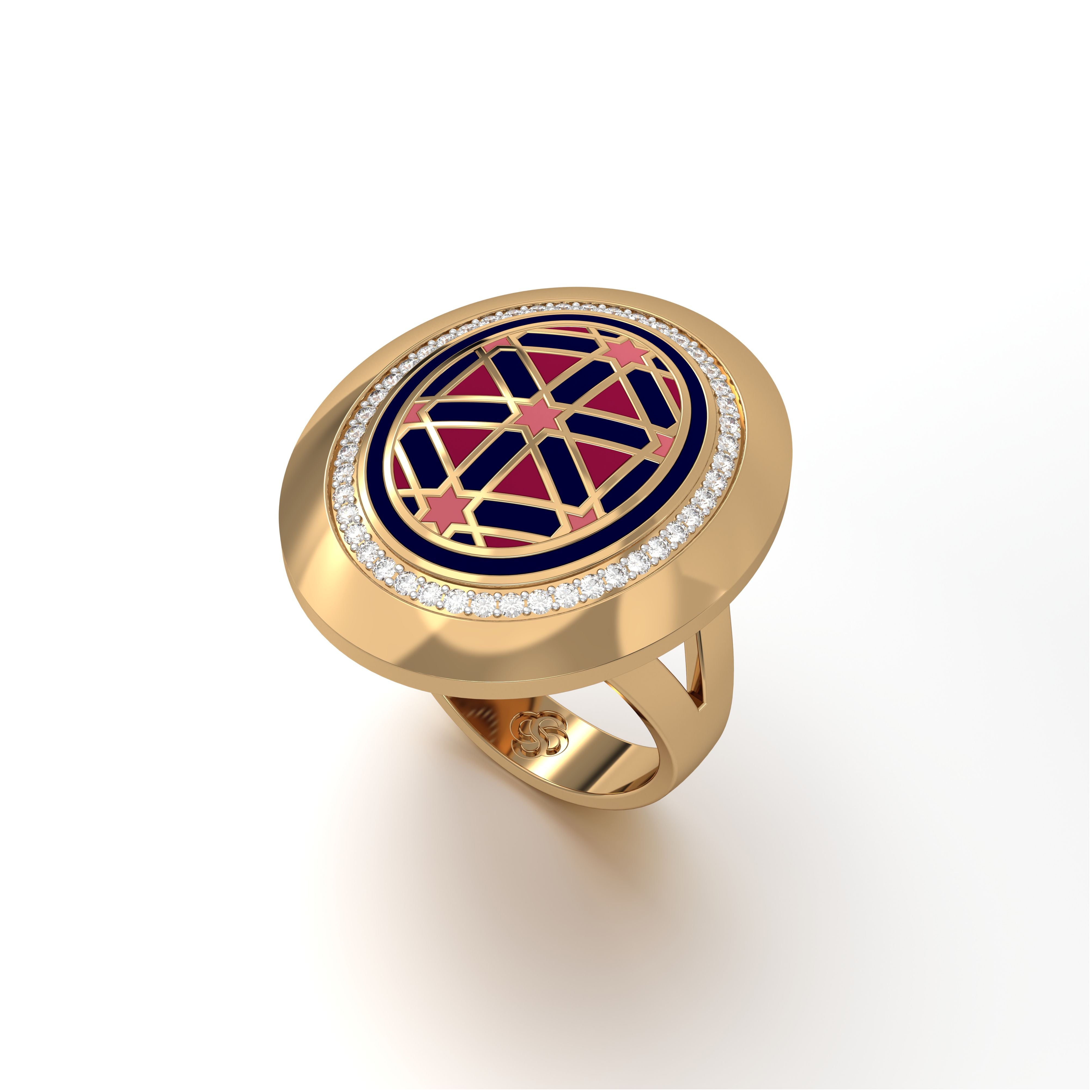 #Pattern & Color_Persian Girih Cardinal Red