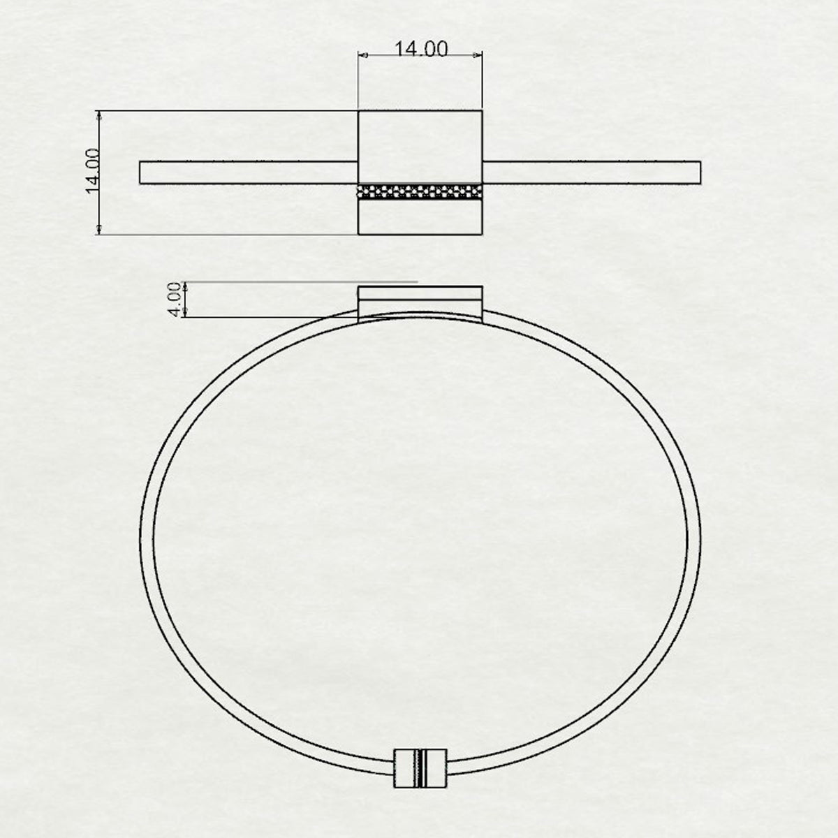 Aurm Square - 'Set the bar' - Bracelet Medium
