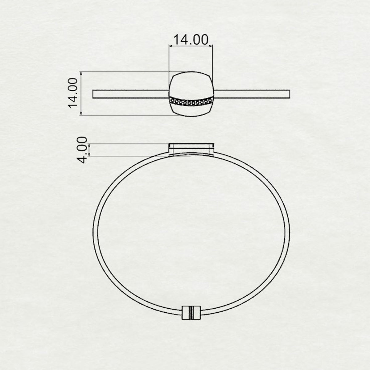 Aurm Cushion - 'Set the bar' - Bracelet Medium