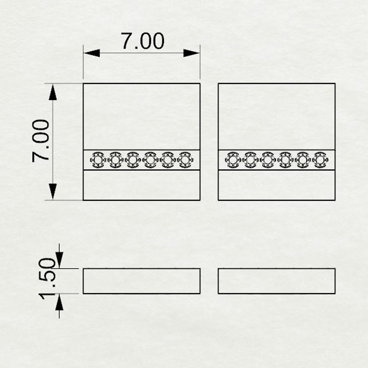 Aurm Square - 'Set the bar' - Studs Small