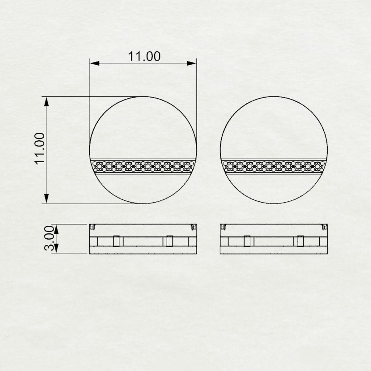 Aurm Circle - 'Set the bar' - Studs Medium