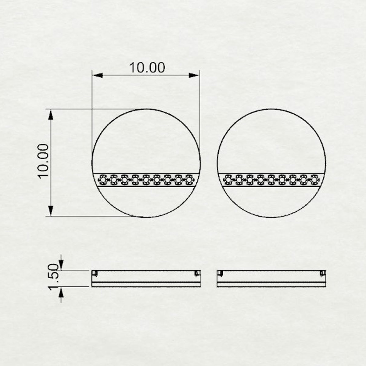 Aurm Circle - 'Set the bar' - Studs Small