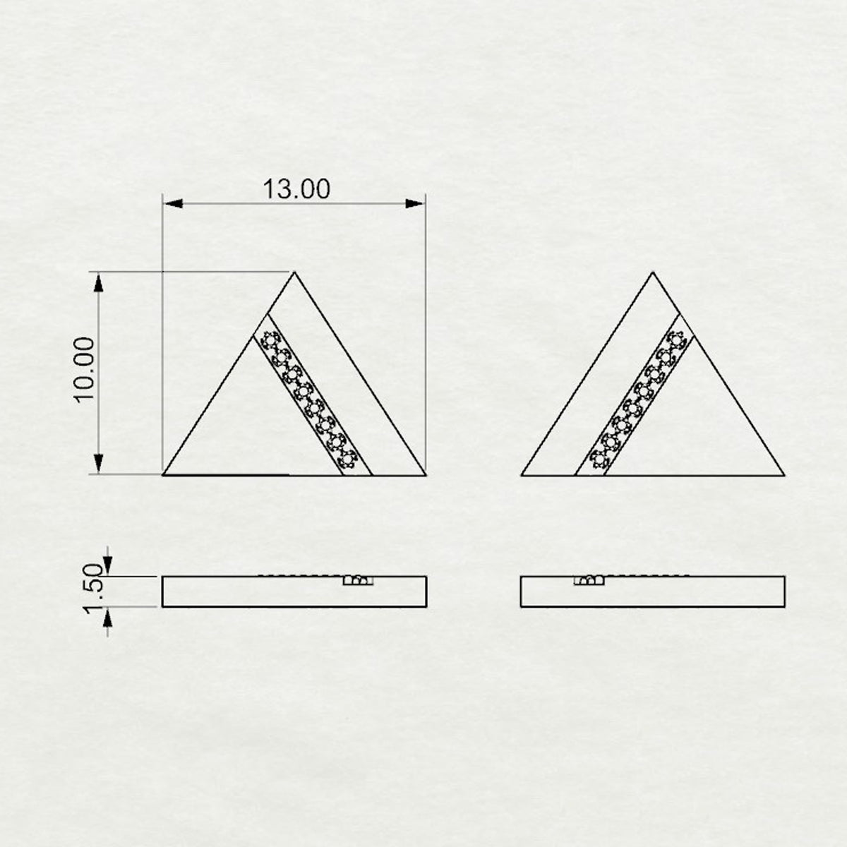 Aurm Triangle - 'Set the bar' - Studs Small