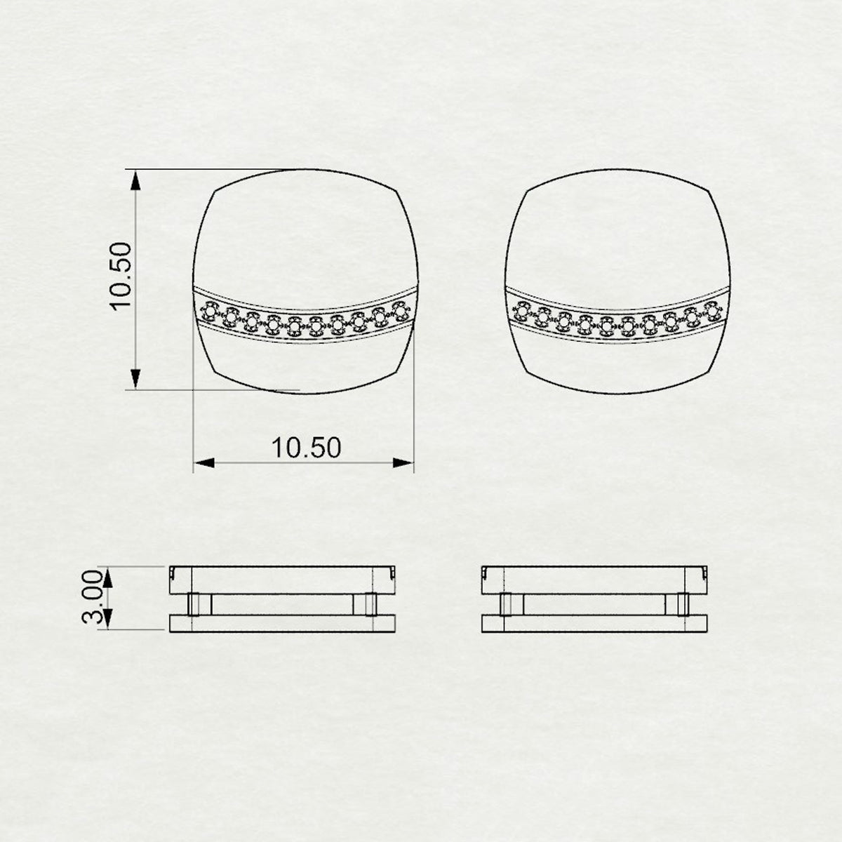 Aurm Cushion - 'Set the bar' - Studs Medium