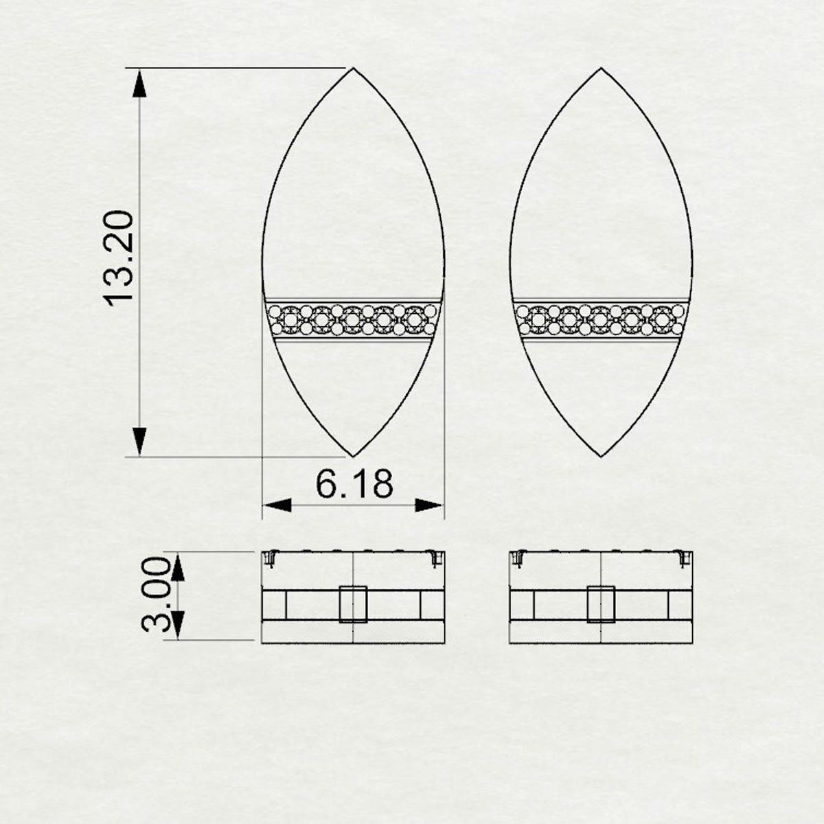 Aurm Marquise - 'Set the bar' - Studs Medium