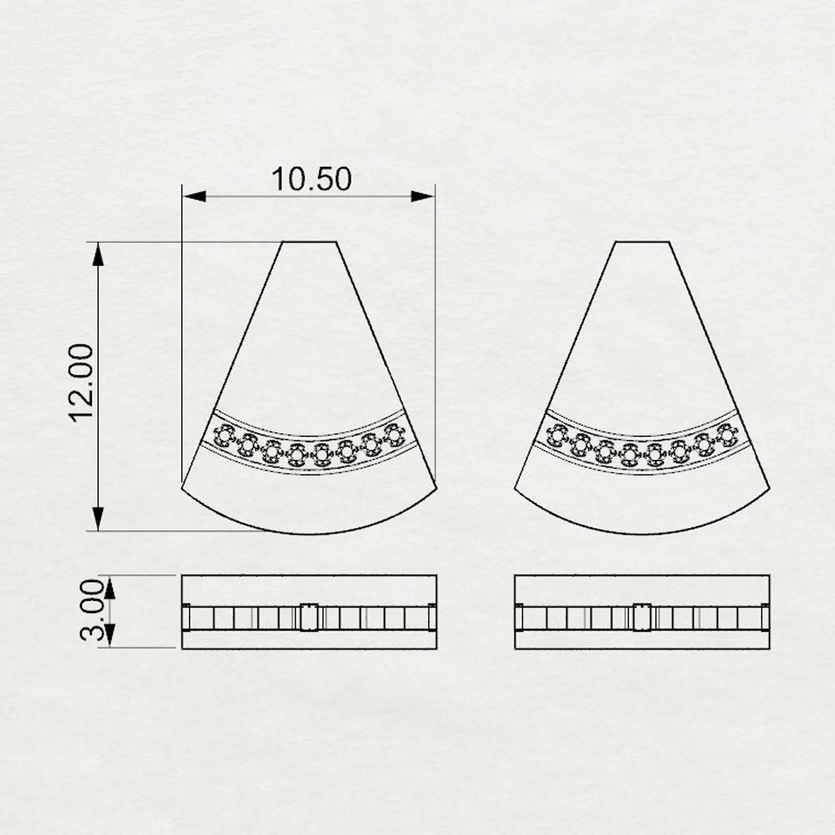 Aurm Trapez - 'Set the bar' - Studs Medium