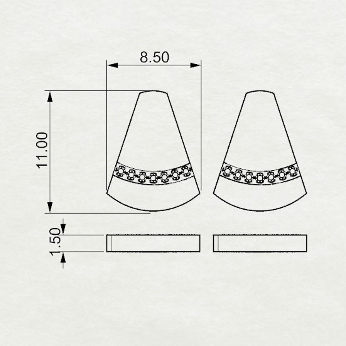 Aurm Trapez - 'Set the bar' - Studs Small