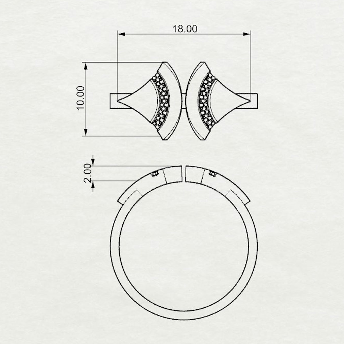 Aurm Pie - 'Set the bar' - Ring Medium