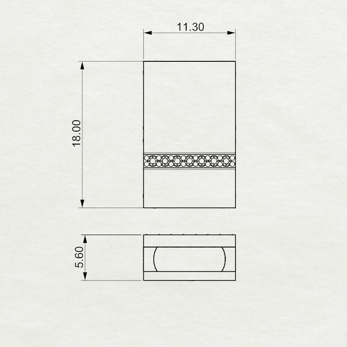 Aurm Rectangle - 'Set the bar' - Pendant Medium