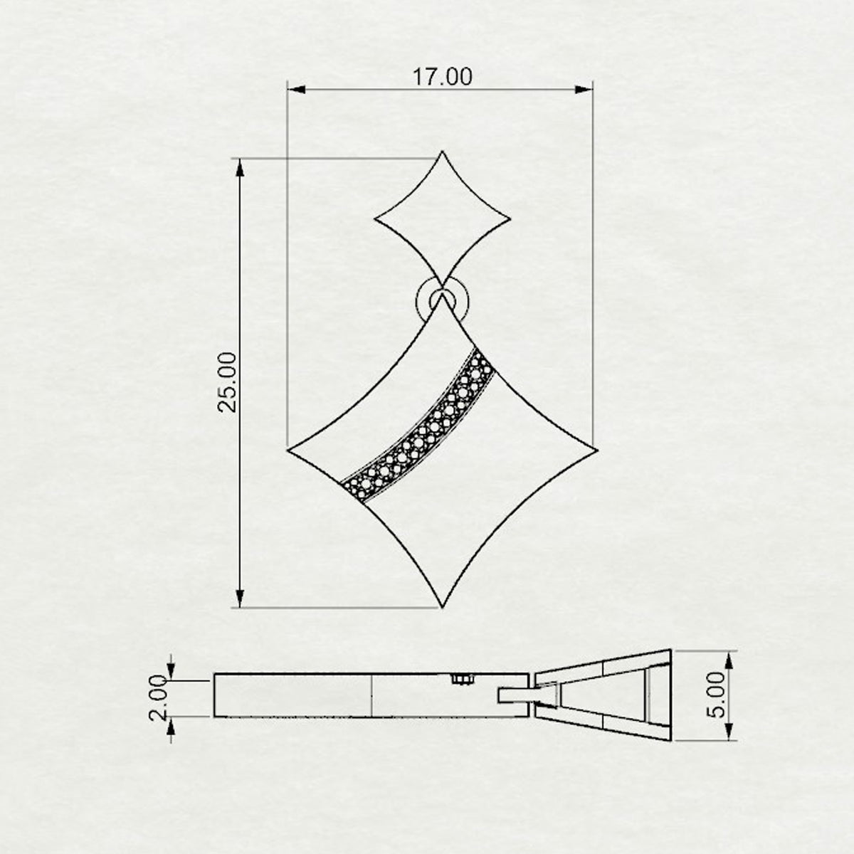 Aurm Kite - 'Set the bar' - Loop Pendant Medium