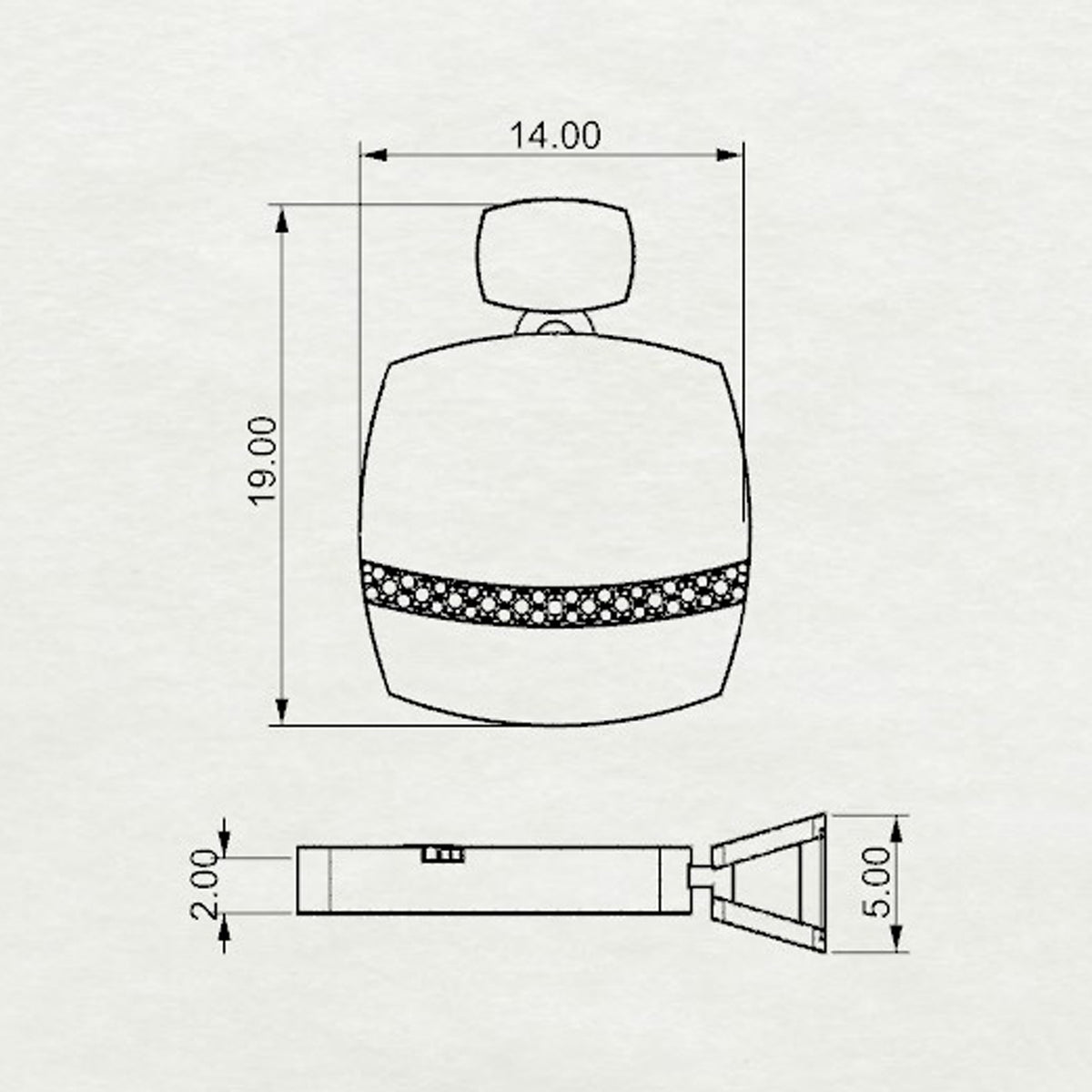 Aurm Cushion - 'Set the bar' - Loop Pendant Medium