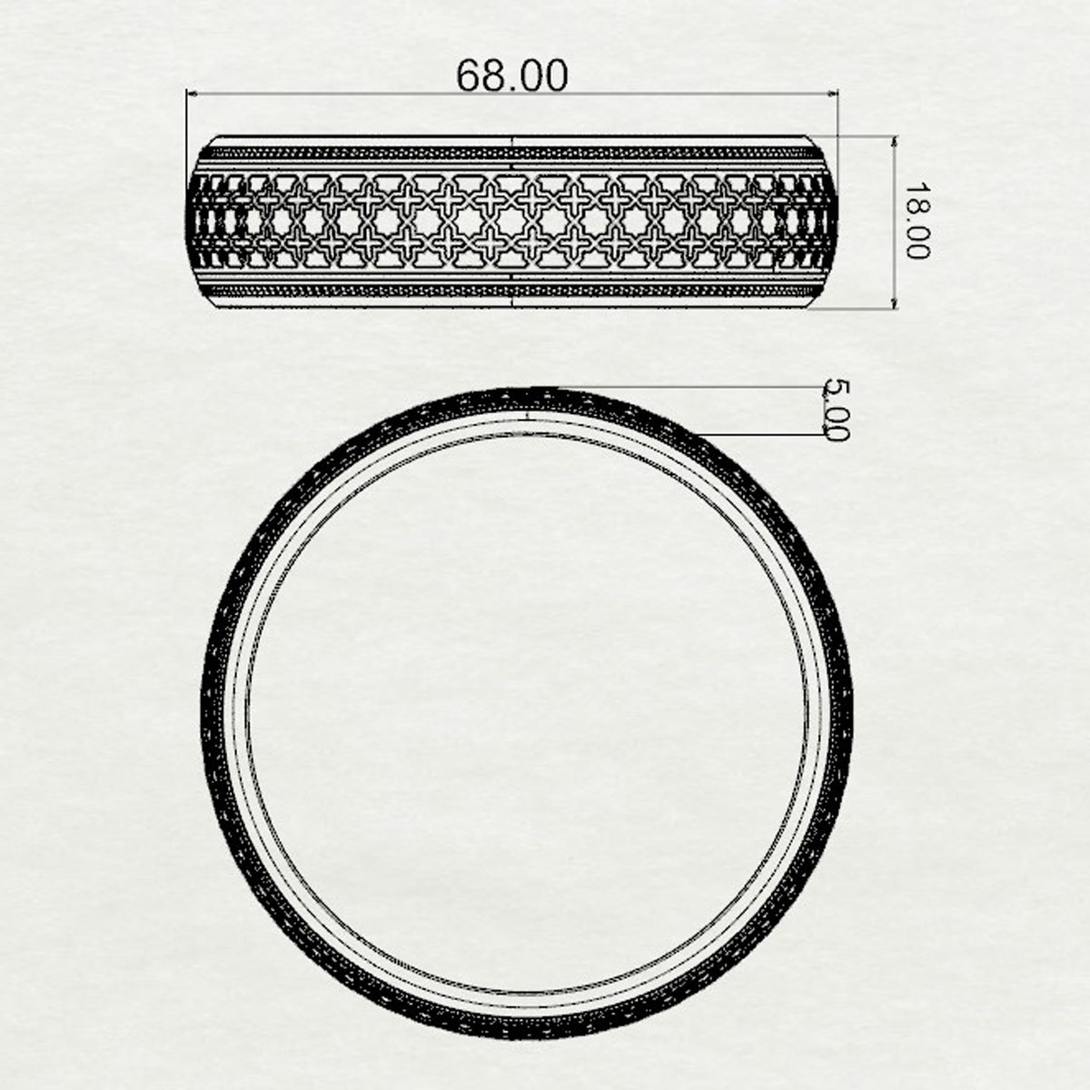 Alaara Curved Broad Bangle Medium