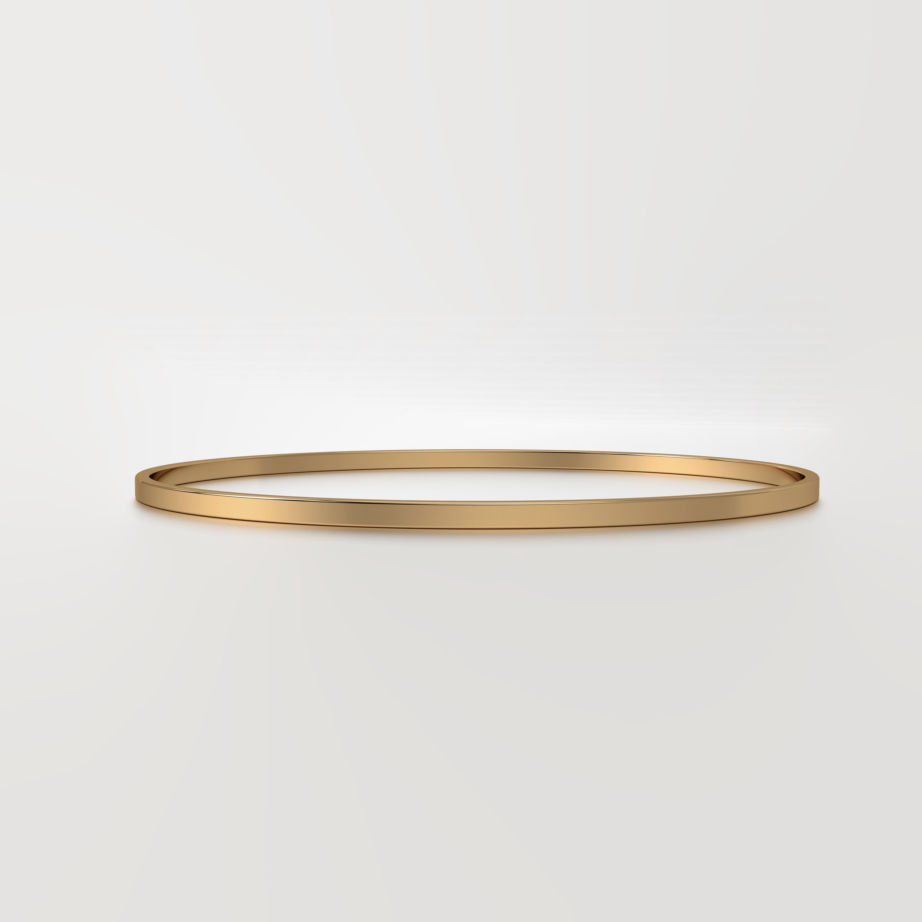 Noor Single Line Plain Gold Bangle Medium