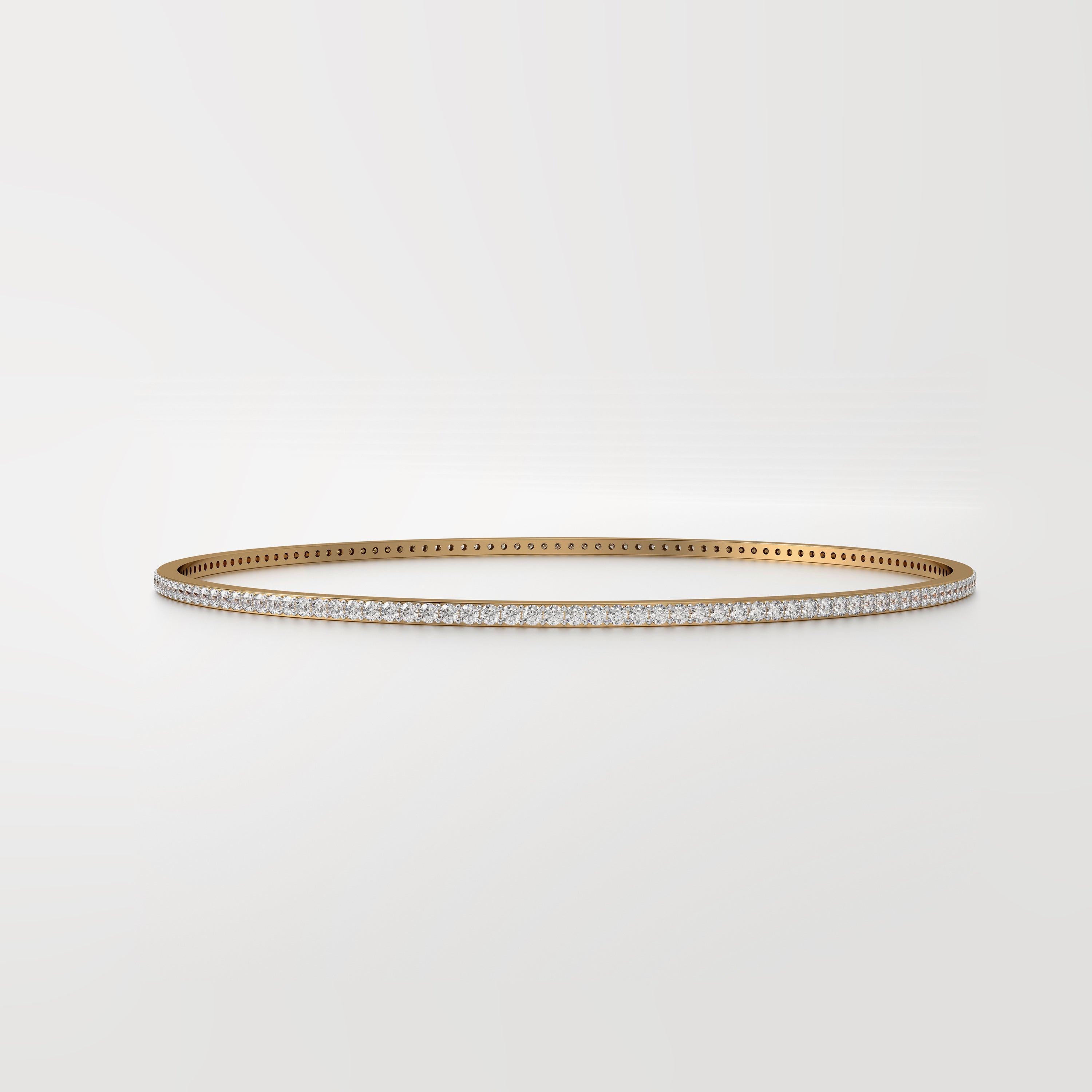 Nora Single Line Diamond Bangle Small