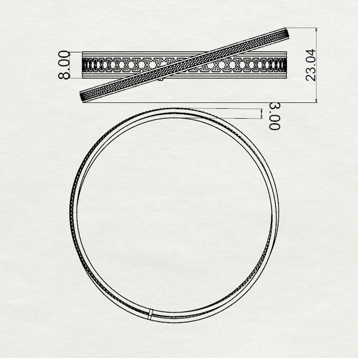 Emira Diamond Cross Bangle Duo Medium