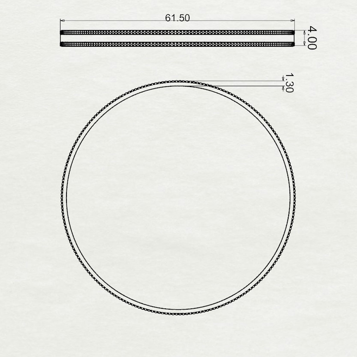 Aurm Slim Bangle With Diamond Lining Medium