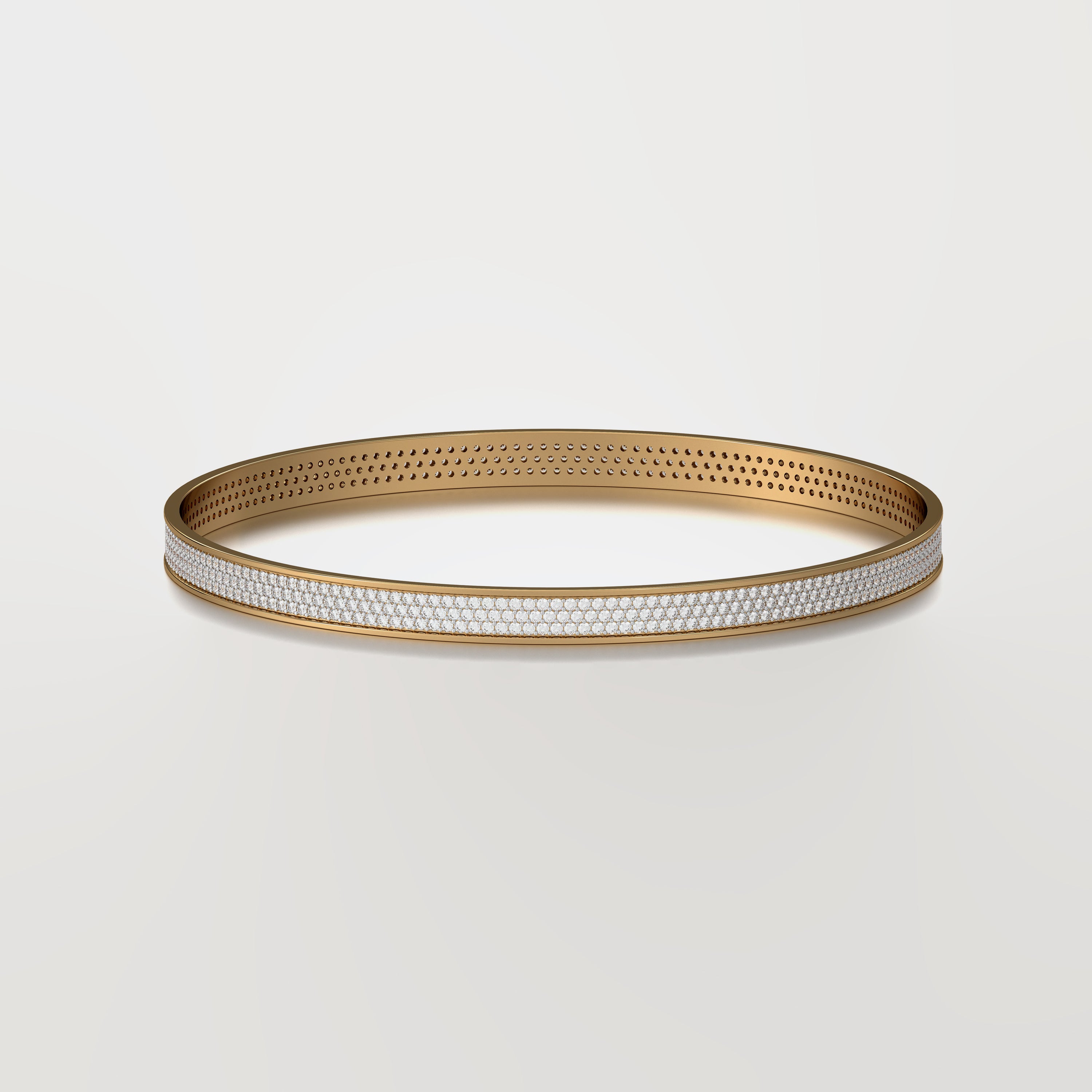 Noor Triple line Diamond Bangle Large