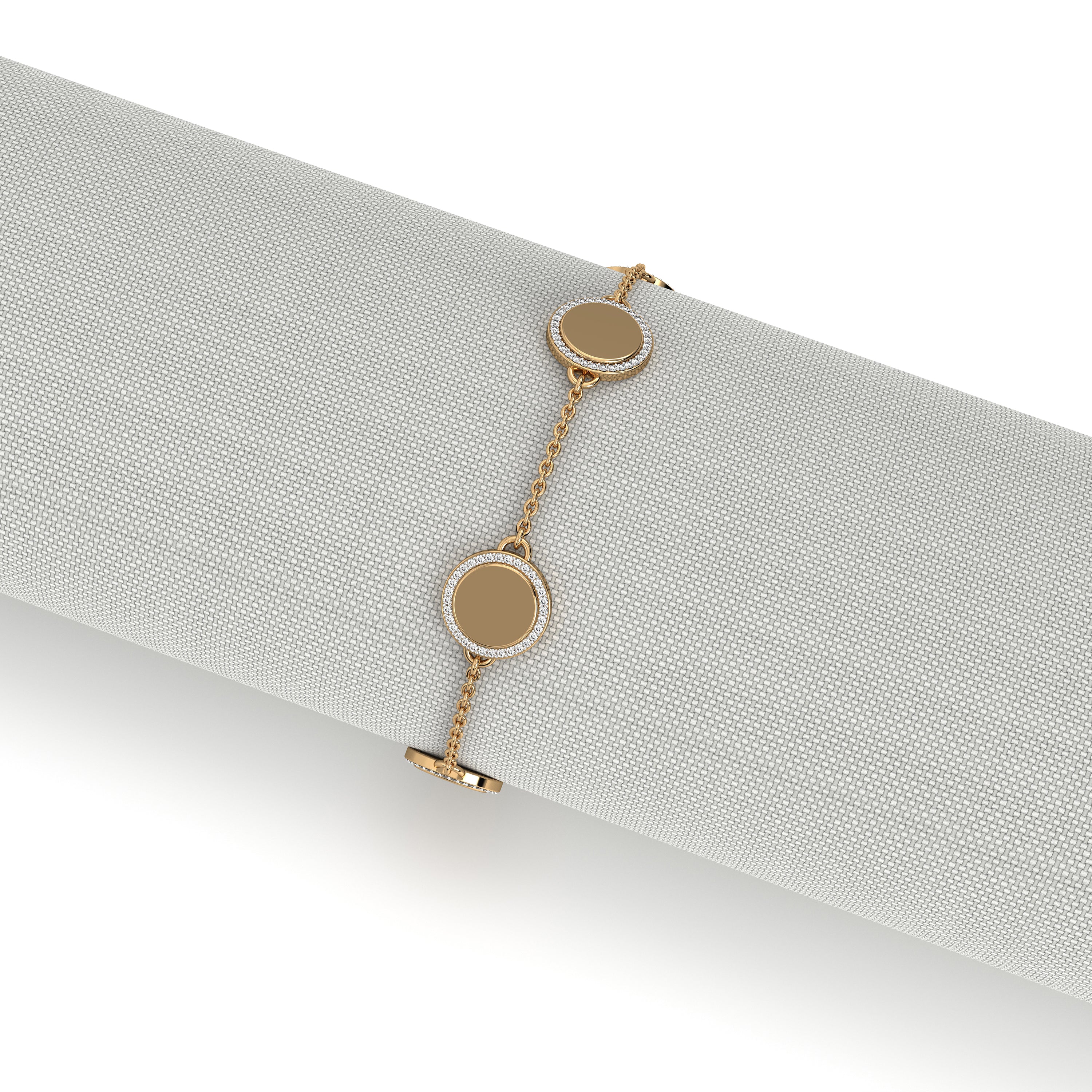 Aurm 4 Disc- 'with a Diamond Lining' - Bracelet Medium