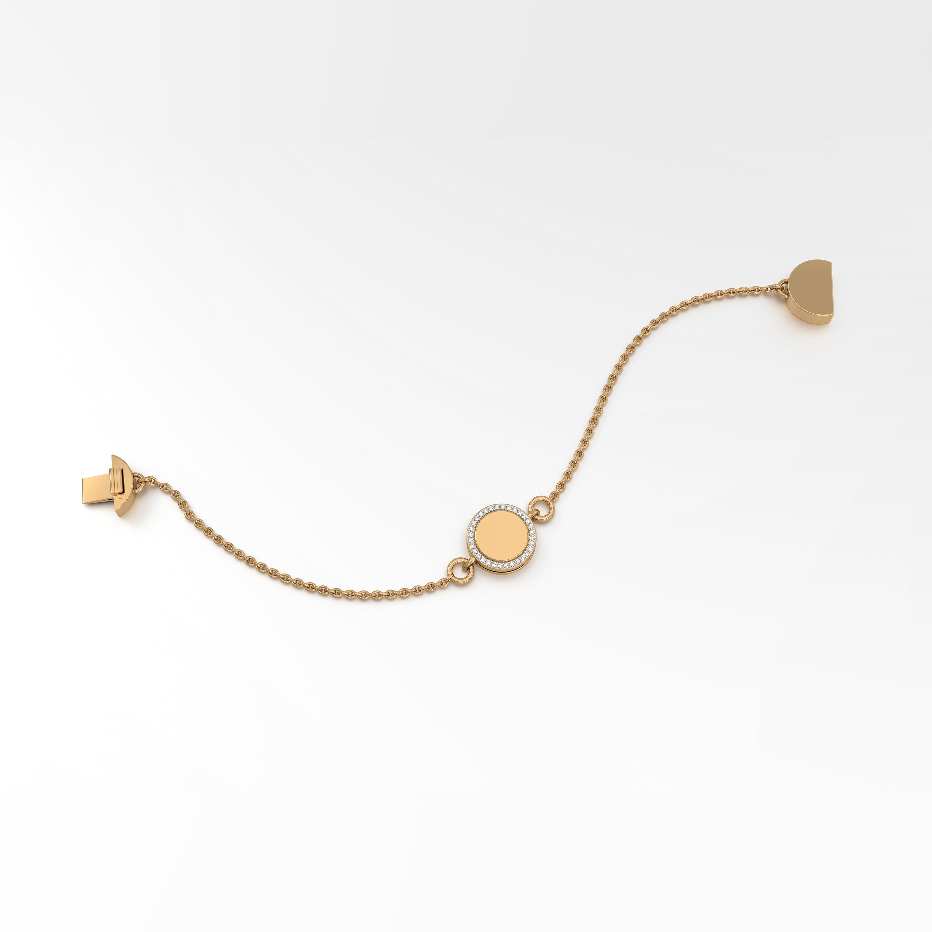 Aurm One Disc- 'with a Diamond Lining' - Bracelet Medium