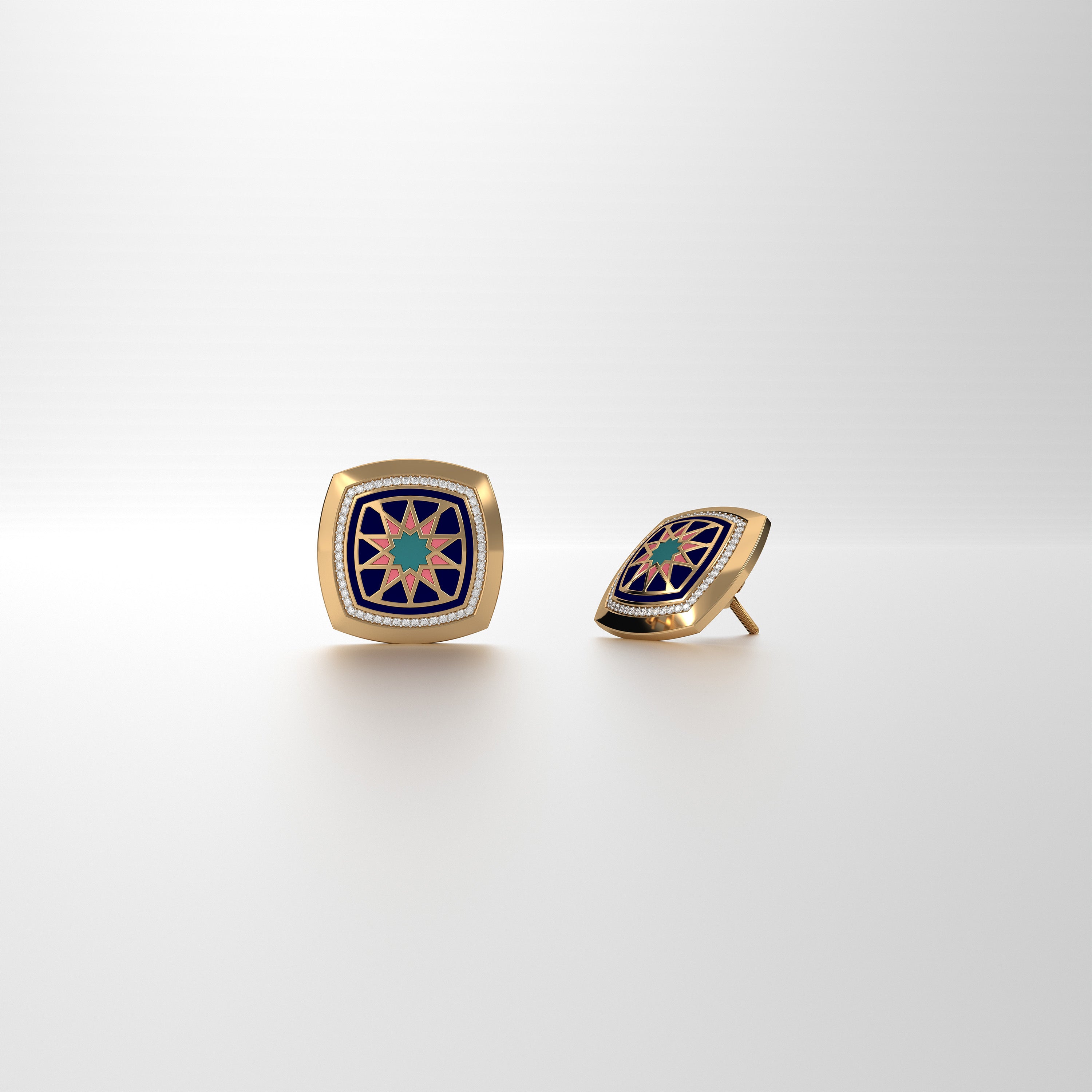 #Pattern & Color_Arabesque Rosette Pastel Turquoise