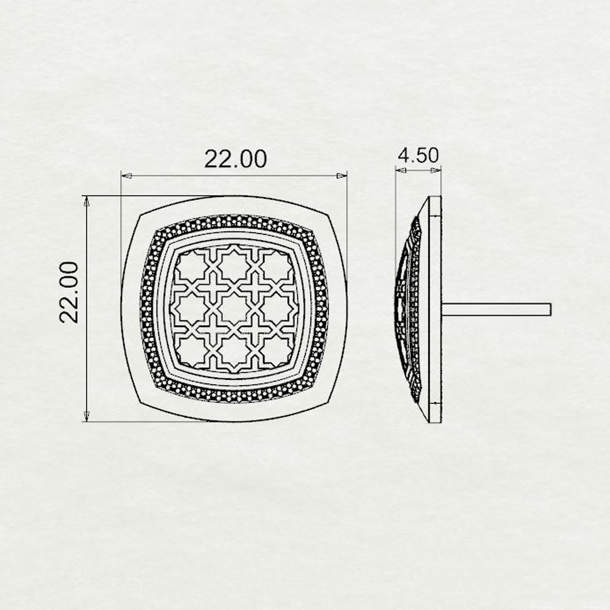 Aynur Cushion Studs Large