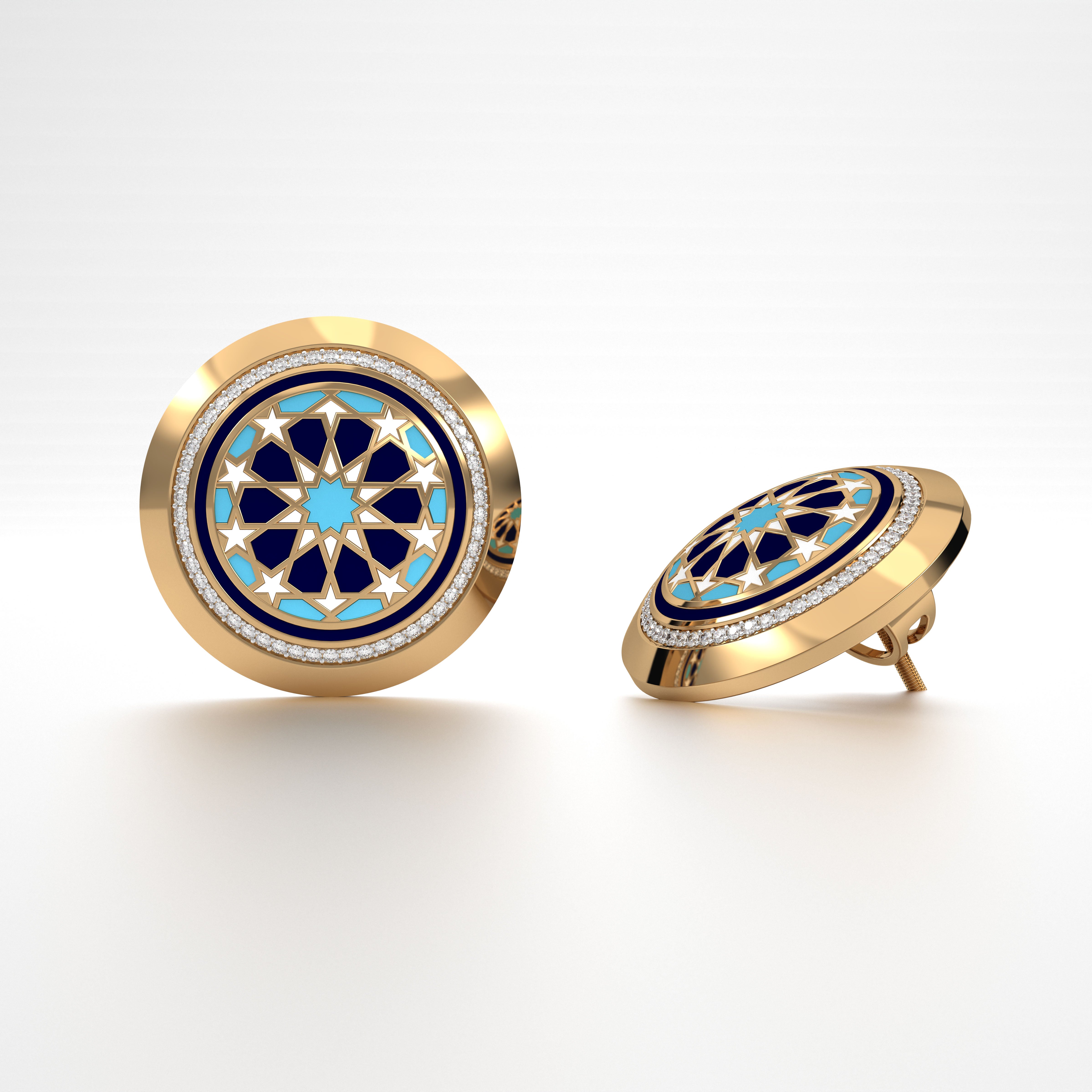 #Pattern & Color_Arabesque Rosette Skyblue