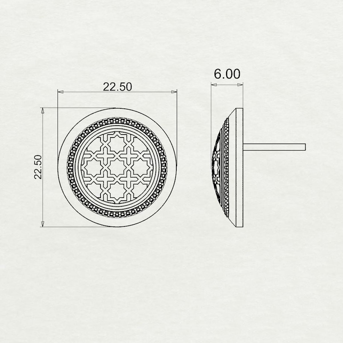 Aynur Round Studs Large