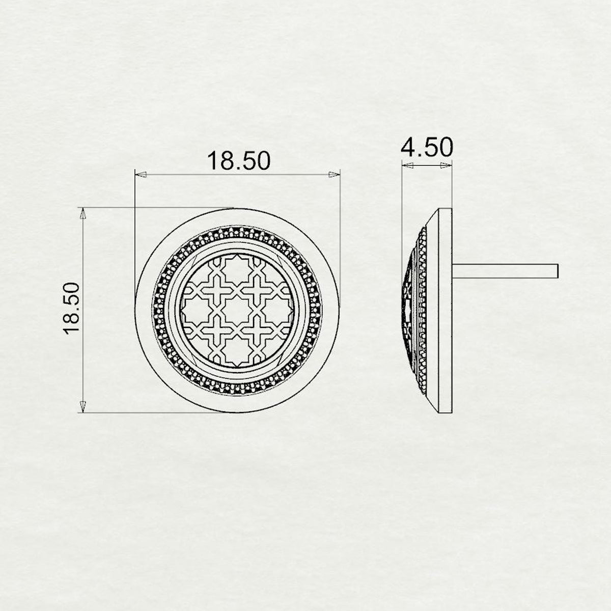 Aynur Round Studs Medium