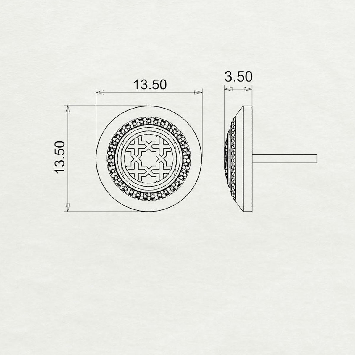 Aynur Round Studs Small