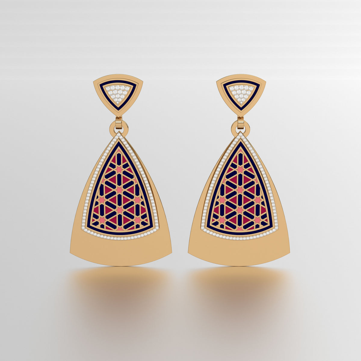 #Pattern & Color_Persian Girih Cardinal Red