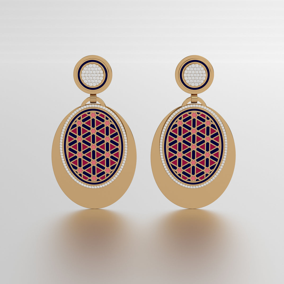 #Pattern & Color_Persian Girih Cardinal Red