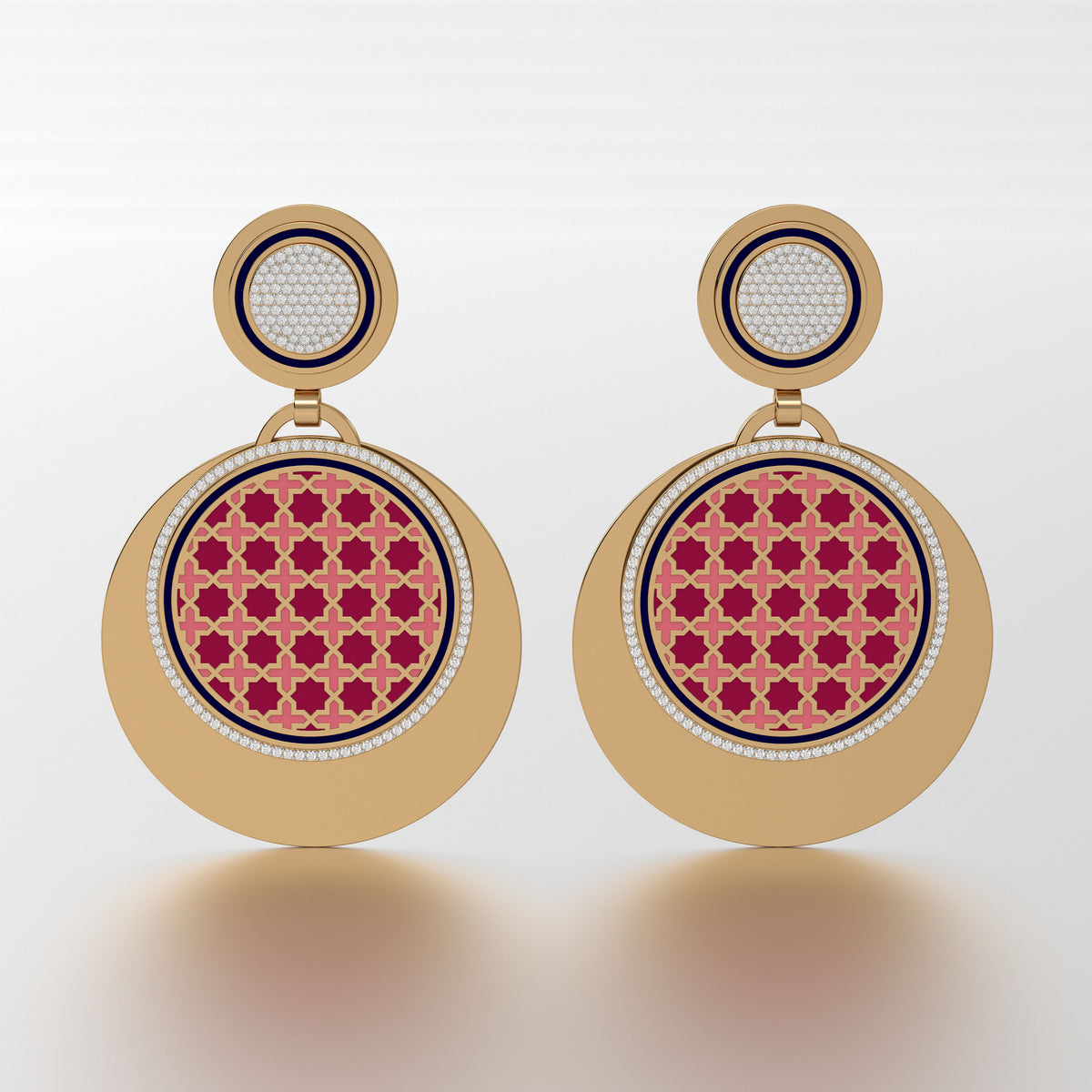 #Pattern & Color_Moroccan Zellij Cardinal Red