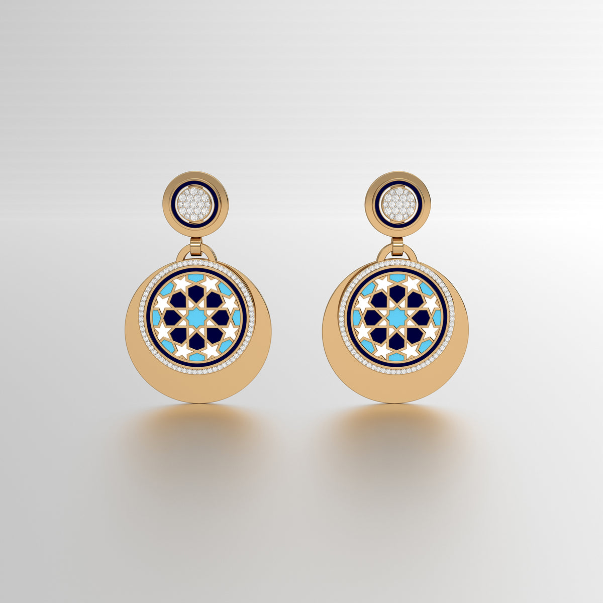 #Pattern & Color_Arabesque Rosette Skyblue