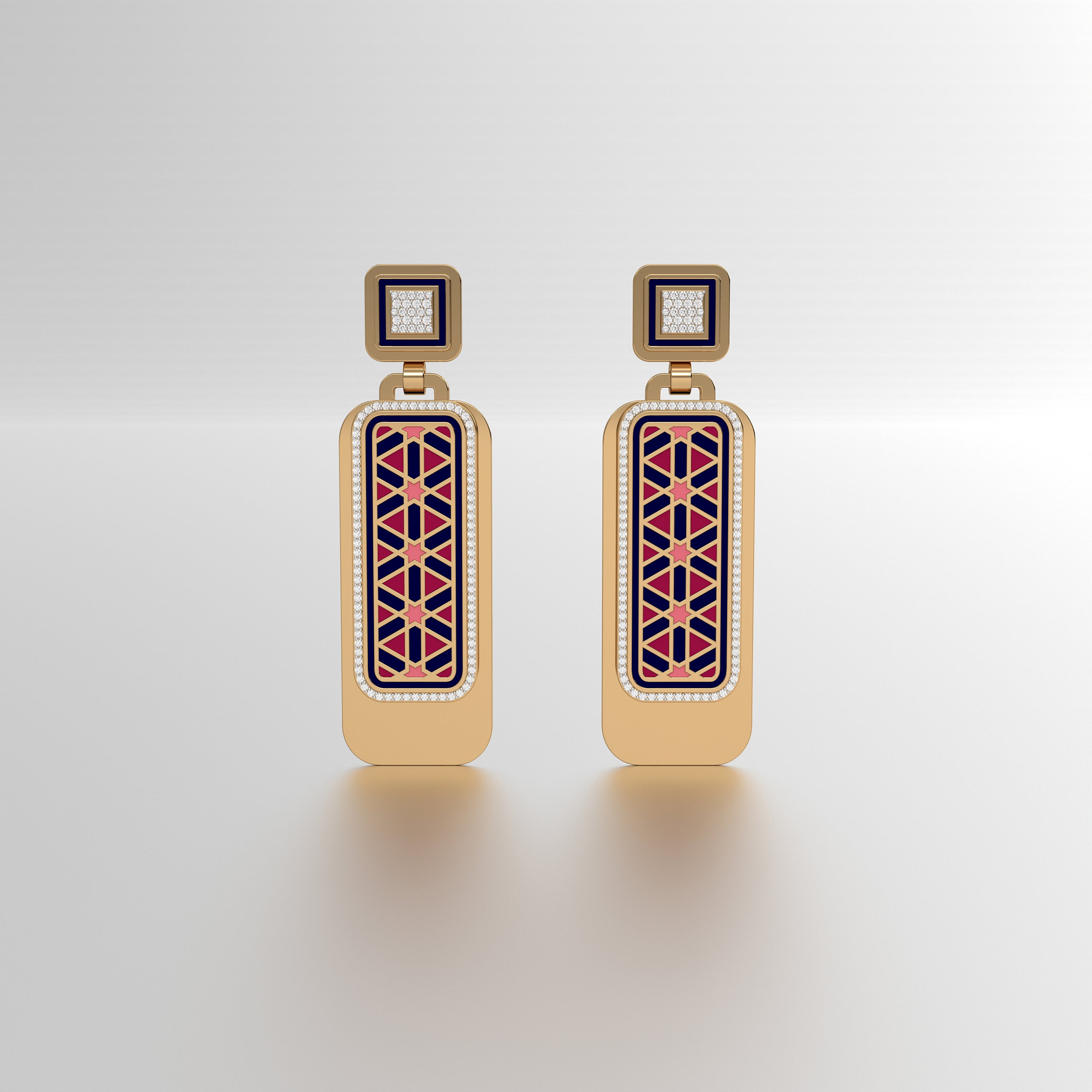 #Pattern & Color_Persian Girih Cardinal Red