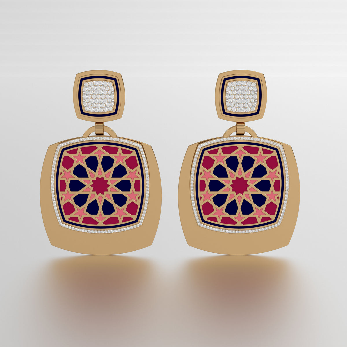 #Pattern & Color_Arabesque Rosette Cardinal Red
