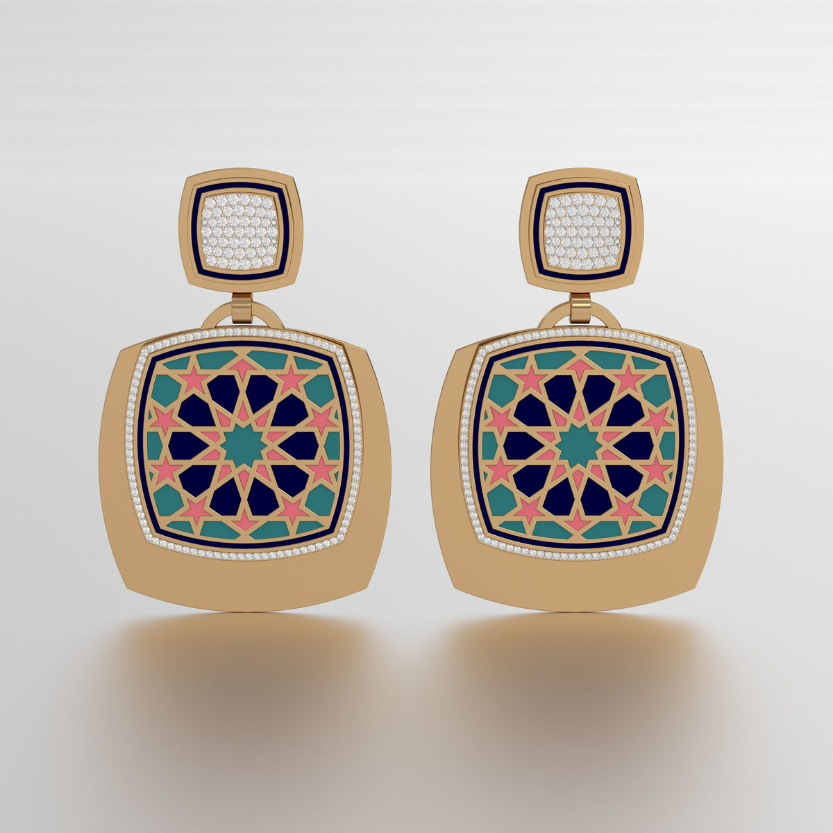 #Pattern & Color_Arabesque Rosette Pastel Turquoise