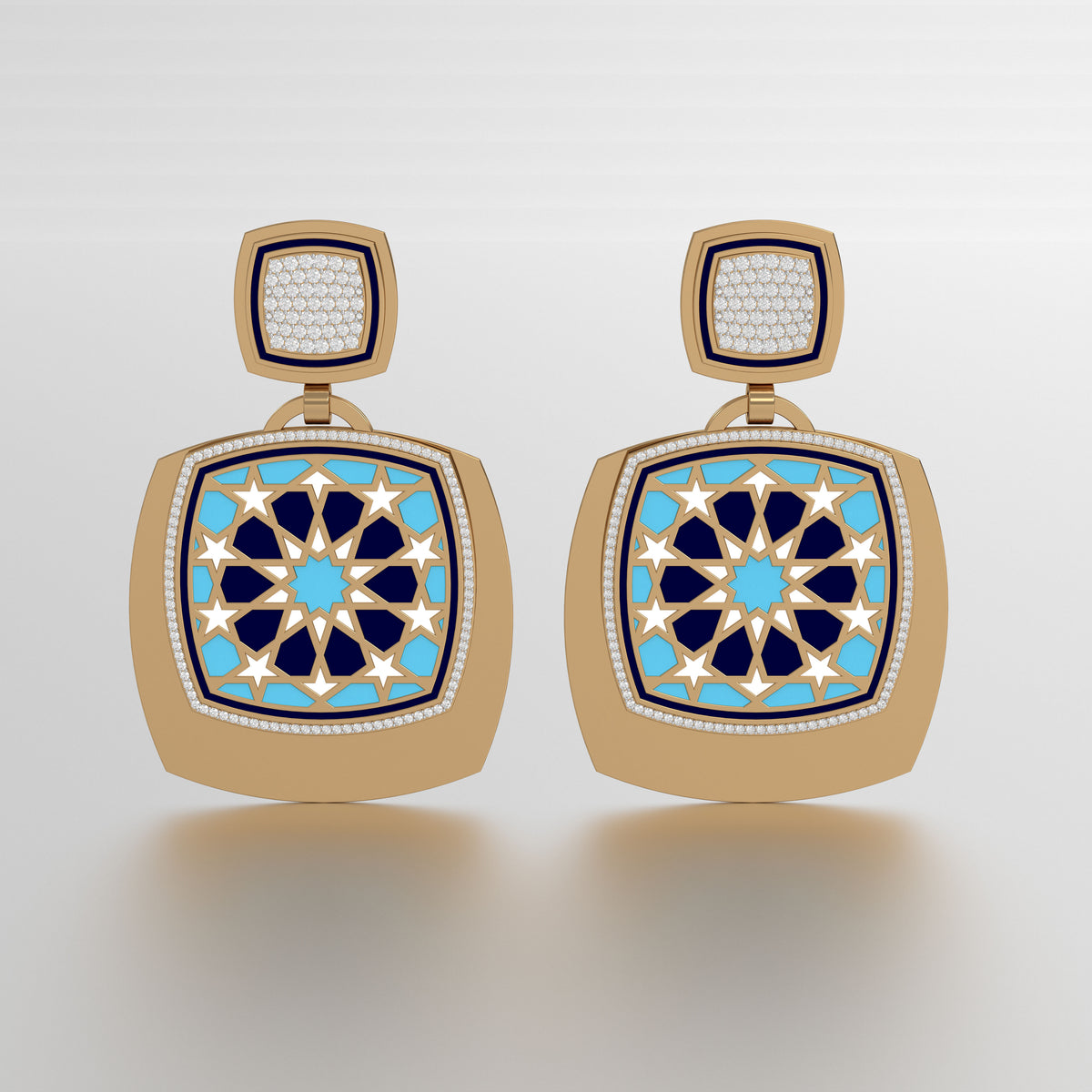 #Pattern & Color_Arabesque Rosette Skyblue