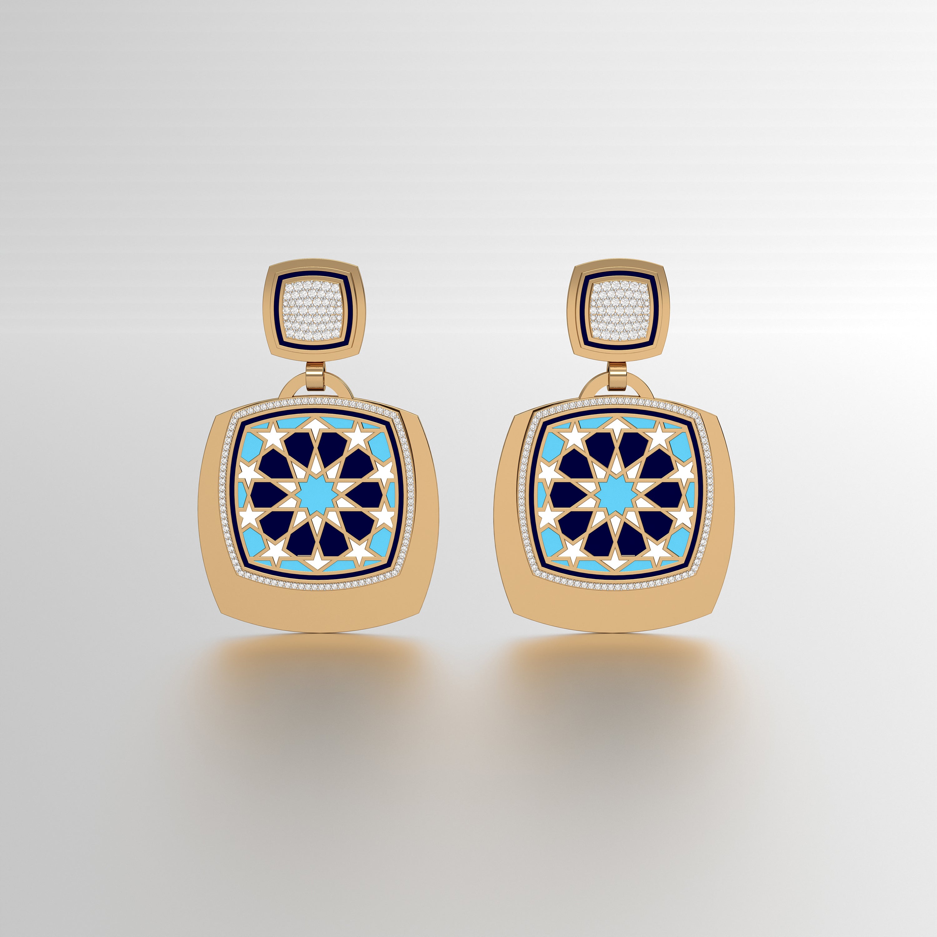 #Pattern & Color_Arabesque Rosette Skyblue