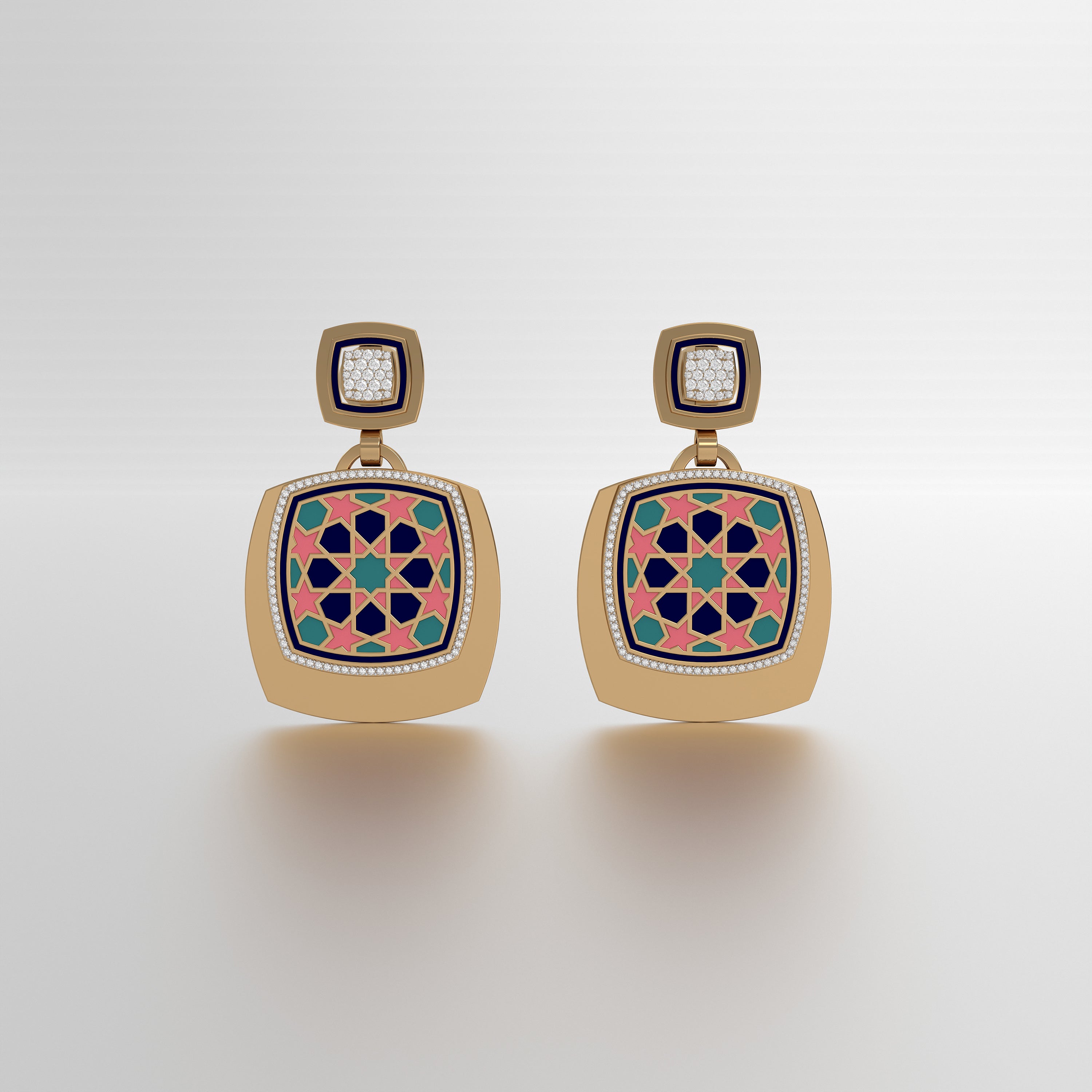 #Pattern & Color_Arabesque Rosette Pastel Turquoise