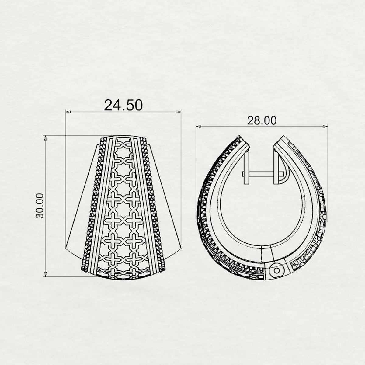 Selina Tapered Hoops Large