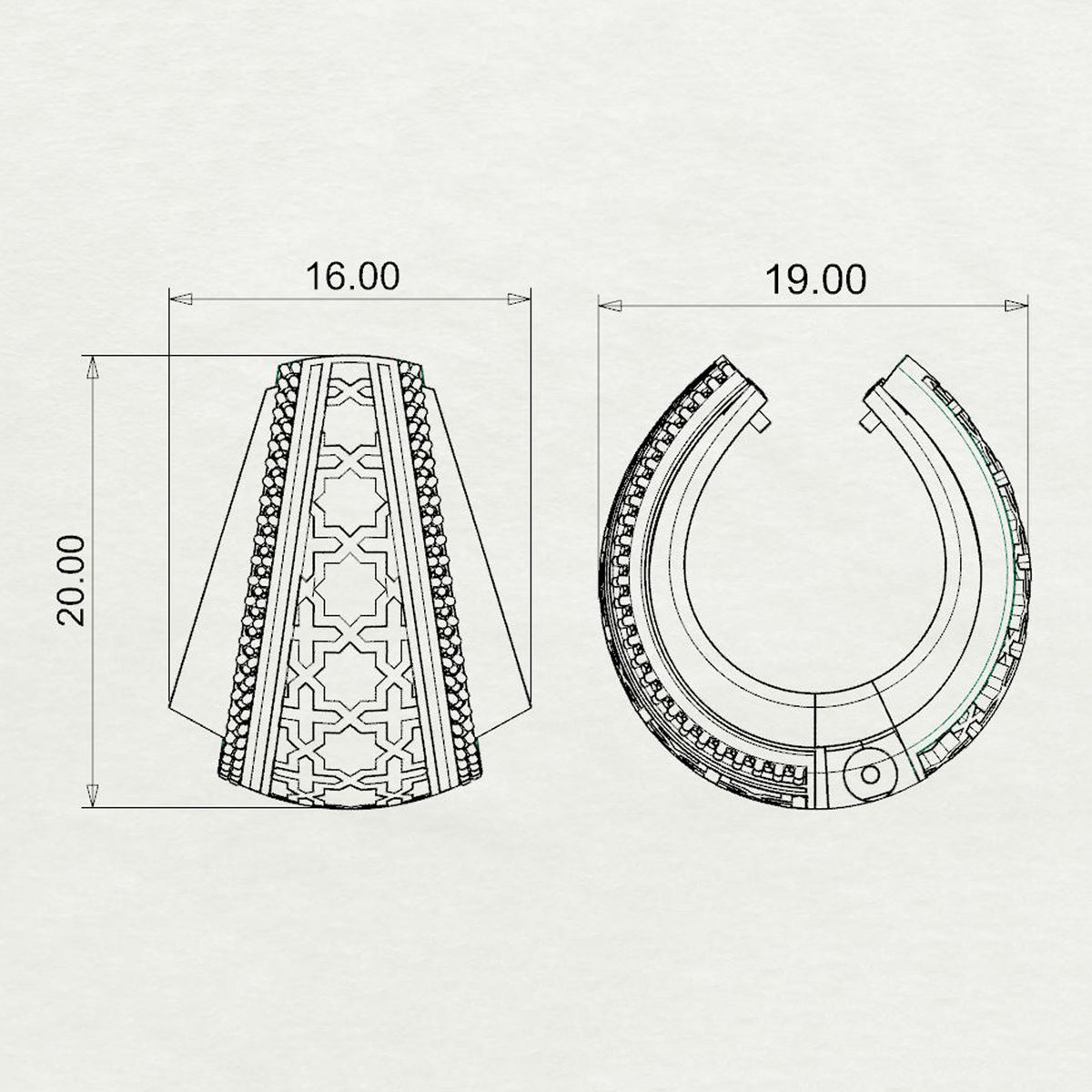 Selina Tapered Hoops Small
