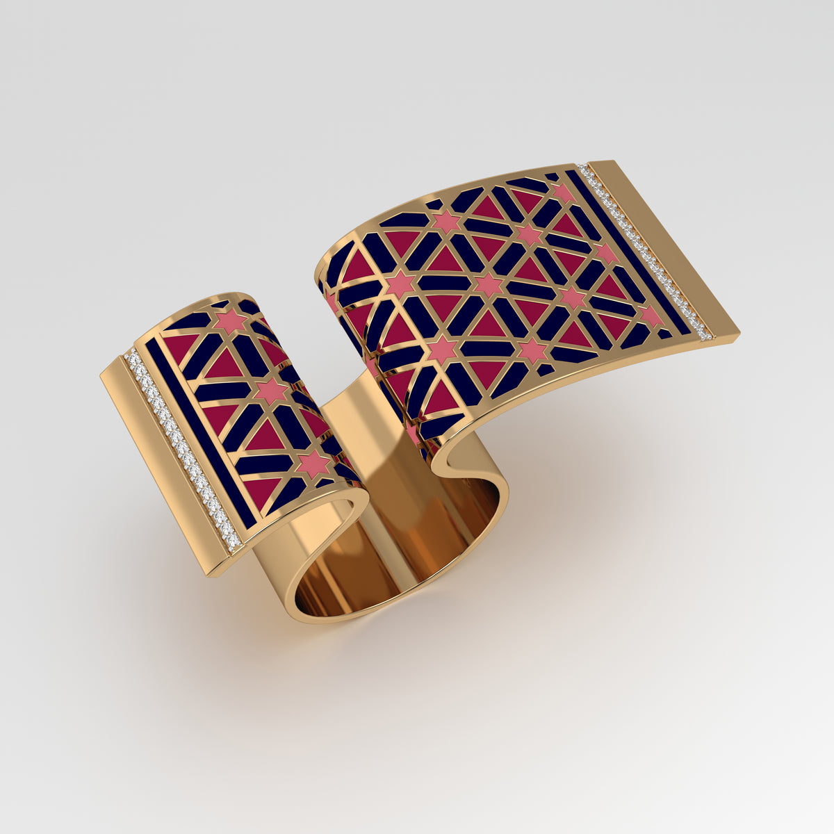 #Pattern & Color_Persian Girih Cardinal Red